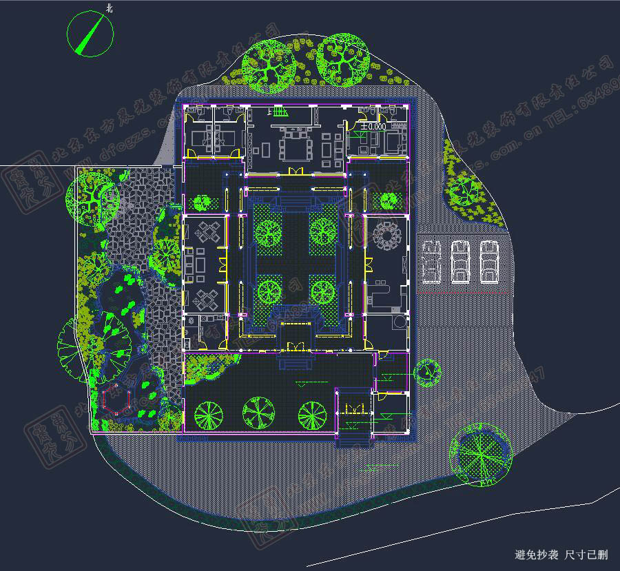 二進(jìn)中式建筑園林景觀