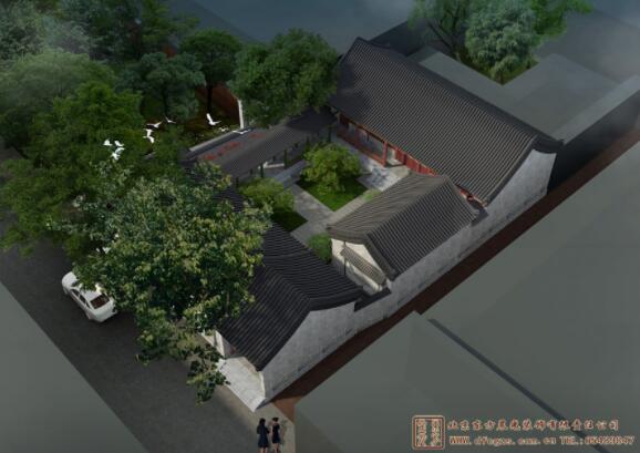 仿古中式四合院建筑圖紙設(shè)計